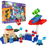 PLANTS VS ZOMBIES植物大战僵尸玩具2男孩女孩拼装积木儿童拼插积木指挥部战车战甲 精装场景套装-宇宙大作战331