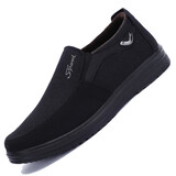 布瑞京老北京布鞋春夏季男单鞋防滑底中老年休闲爸爸鞋防滑软底大码男鞋 黑色二棉 42 (260mm)