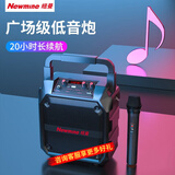 纽曼（Newmine）无线蓝牙音箱户外大音量广场舞音响便携式手提家用收音机地摊摆摊喇叭收钱码U盘/TF卡语音播报器 K97旗舰版（无线话筒+遥控器）