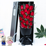一花一恋鲜花同城配送红玫瑰花束礼盒送女友老婆生日礼物全国花店 鲜花·19朵红玫瑰礼盒款