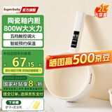 SuperBaby电煮锅电奶锅电锅一体多功能锅陶瓷釉不粘锅辅食锅学生宿舍泡面小电锅2-3人用2L容量 2L 香槟白-微电脑款