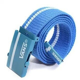 创木森新款韩版皮带男士自动扣潮流字母腰带男生腰带潮流学生青少年皮带 VA蓝