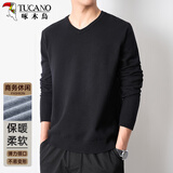 啄木鸟（TUCANO）毛衣男士秋冬季针织衫商务长袖打底衫保暖内搭上衣服男装黑色2XL