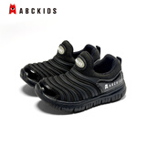 ABC KIDS毛毛虫童鞋秋冬男女童鞋轻便软底中小童宝宝鞋一脚蹬休闲运动鞋潮 黑色(春秋) 28 码适合脚长约16.5cm