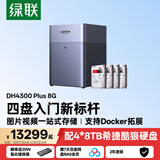 绿联私有云DH4300Plus 8G版32T四盘位NAS智能家庭存储个人云硬盘网络服务器手机NFC连接AI相册平板扩容