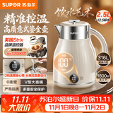 苏泊尔（SUPOR）电水壶烧水壶 2.5L家用电热水壶 316L不锈钢一体内胆 母婴调奶器 恒温水壶 SW-25J03A