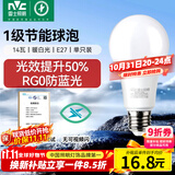雷士（NVC）LED灯泡球泡家用商用大功率节能14瓦暖白4000K【一级能效】