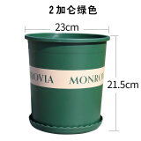 【落花啼春】加厚树脂花盆 加仑盆 控根盆 环保树脂塑料花盆加厚绿萝多肉阳台创意仿陶瓷加仑盆高体加仑盆 2加仑军绿 配套托盘