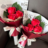 初朵3朵玫瑰香皂花永生鲜同城配送母亲节礼物情人节生日纪念日送女友
