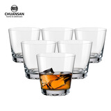 川三捷克原装进口 无铅水晶玻璃水杯 威士忌酒杯 超薄简约 330ml 6只（原装盒）