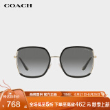 蔻驰（COACH）眼镜太阳镜墨镜方形金属镜框女款渐变镜片送礼 0HC7139BD 尺寸58