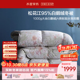水星家纺羽绒被鹅绒被95%白鹅绒被子冬被冬季加厚被芯双人200×230约4.6斤