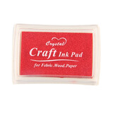 玩控 幼儿园儿童手指画印泥DIY橡皮章印章印台 彩色纯色 大红