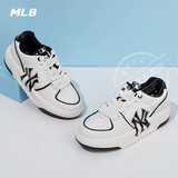 MLB官方运动鞋女鞋子 NY男鞋厚底学长鞋增高休闲鞋情侣板鞋  SXCA12N 纽约洋基队/米白色/拍大半码 36.5 230