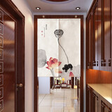 漫天星（mtanx）漫天星中国风入户遮挡隔断帘门帘布艺隐私中式磁吸子卧室半截窗帘 蒲塘秋瓷 80cm*150cm|配杆+2对磁铁