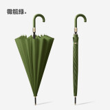 美度（MAYDU）16骨遇水开花雨伞女长柄双人晴雨伞加大自动防风直杆伞男女学生伞 橄榄绿