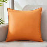 芝华士皮沙发抱枕科技布轻奢客厅靠枕套现代靠垫腰枕大防水北欧 靓橙橘 45cm*45cm 枕套 (+三维棉内芯)