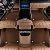 沃丹适用于奔驰E300L GLE350 C260L S400L GLC260L真皮全包围汽车脚垫 桐咖棕（环保皮双层脚垫） 24-26款奔驰E260L E300L