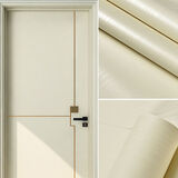 诚佳迪卧室门贴纸自粘旧木门翻新贴改造加厚整张 米白橡木 2.2米长*90厘米宽