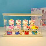 三丽鸥Hellokitty联名正版盲盒手办凯蒂猫公仔场景套装生日礼物 8款Kitty+展示盒+灯(礼盒包装)