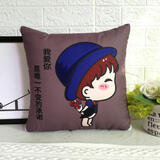 顾致车上抱枕一对情侣男女抱枕车用车内一对抱枕被子两用可爱 美好风景男孩一个 40X40cm打开被子150x105cm