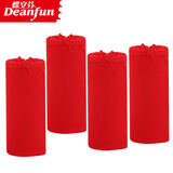 蝶安芬女士内裤纯大红95%棉质新婚喜庆中腰女式平角裤4条短裤礼盒C XXL