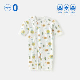 aqpa【7色可选】aqpa婴儿连体衣秋衣服纯棉男女宝宝衣服可爱哈衣爬服 白底小蜜蜂-曲线 100cm