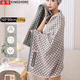 金号纯棉浴巾加厚洗澡巾吸水加大男女裹巾 160*80cm 绿色