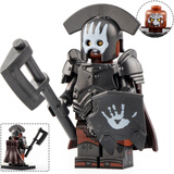 方橙中古士兵中世纪骑士古代士兵魔戒强兽人精灵权力游戏人仔积木玩具 XP254强兽人指挥官