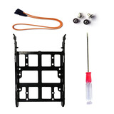 零度世家 3.5英寸机械硬盘支架托架 电脑机箱滑轨导轨 sata3台式机2.5英寸固态硬盘固定架子套 支架套装