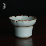 青澹汝窑拈花手禅缘茶漏手工功夫茶具天青色可