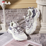 斐乐（FILA） 官方女鞋FLUID 5猫爪休闲鞋时尚复古运动鞋女鞋老爹鞋 奶白/浪漫紫-GO 38
