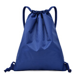 布简单 定制LOGO束口袋抽绳防水小背包折叠收纳袋男女旅行运动拉绳双肩包 宝蓝色