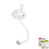 通用贝\\/nuk\\\/bobo宽口径母乳质感硅胶奶嘴 一体式吸管宝宝奶嘴吸管配件 婴儿宽口径亲 水杯吸管（买2+一）