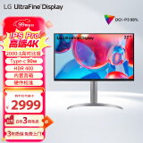 LG 27英寸 4K IPS Pro 2000:1 Type-C90W充电 HDR400 内置音箱 旋转升降 设计办公显示器 27UQ850V