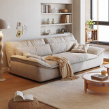 木宫匠家居简约折叠沙发多功能两用小户型客厅可调节家用懒人帆船沙发床 2.0米海绵+乳胶羽绒【科技皮】