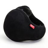 澄湖螺 耳罩保暖耳套冬耳包男麂皮绒耳朵套护耳防寒护耳暖简约耳帽耳捂 黑色麂皮绒