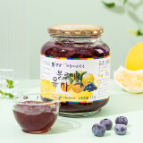 全南 蜂蜜蓝莓柚子饮品1kg 韩国原装 整颗蓝莓水果茶蜜炼冲饮果