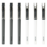 晨光（M&G） 文具中性笔KINO直液式走珠笔速干学生水笔黑色0.5针管尖考试签字笔ARPM1701 黑色 6支 笔杆颜色随机