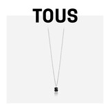TOUS 桃丝熊925银小熊项链轻奢小众简约情侣礼物叠戴 黑色 黑玛瑙