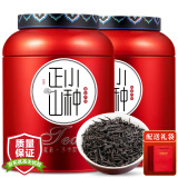 小茶日记茶叶 红茶正山小种浓香型红茶罐装250g*2罐赠礼品袋 送长辈