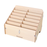 绚动（XUANDONG） 手机收纳管理会议多规格手机膜银行卡护照卡片保管牢固耐用盒 12格木纹色BG6038