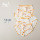 红豆（Hodo）女士内裤抗菌裆中腰透气少女式可爱印花亲肤棉三角裤四条装 724组合八（甜美桔子） 4条 L (165) 建议100-120斤
