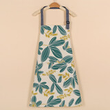 羽尔乐新款韩版可爱棉质帆布围裙女家用厨房做饭防污透气耐磨时尚小清新  【帆布挂脖】爱情叶