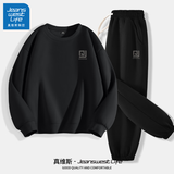 JEANSWEST LIFE真维斯运动套装男款美式潮流穿搭一整套卫衣卫裤2025新款两件套男