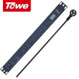TOWE同为智能数显PDU机柜插座电源分配单元数显告警插座可显示电流电压功率插排插线板EN10/G814D