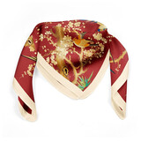 妈妈制造 百鸟朝凤纹样丝巾 中华瑞兽纹样  为佩戴者带来好运势 喜事来临 幸福安康