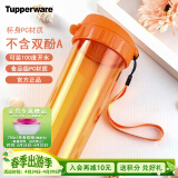 特百惠（Tupperware）茶韵塑料杯 男女学生夏季运动水杯子大容量带滤格 橘花橙500ML