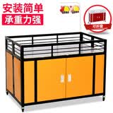 Boelter促销台超市促销车特卖花车甩货车商场服装店理货车地摊展示架堆头 加厚栏杆黑黄色大号