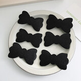 清晨的星星粘头刘海发帖女碎发魔法贴简约黑色魔术成人发粘头饰神器网红新款 蝴蝶结6件套